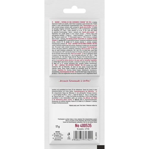 Дрожди + хранителна добавка - червени вина - 2