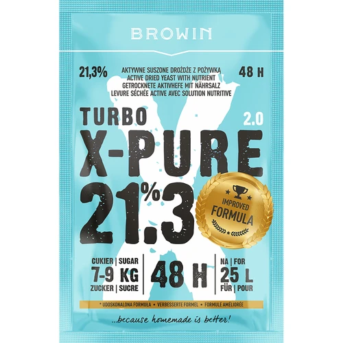 Дрожди Turbo X-Pure 21,3% 48 ч, 25 л