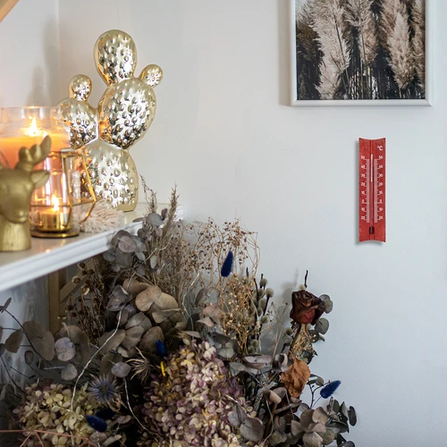 Дървен стаен термометър (-20 до +50°C), 15 см, микс - 8