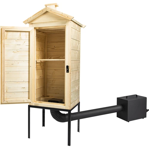 Дървена пушилня 100 см, с огнище - 3