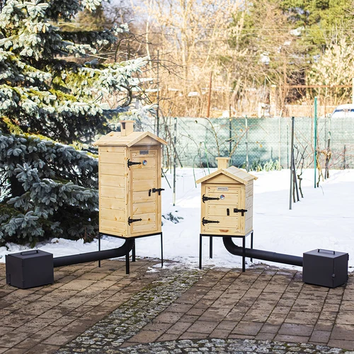 Дървена пушилня 100 см, с огнище - 13