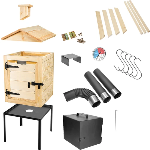 Дървена пушилня 60 см, с огнище