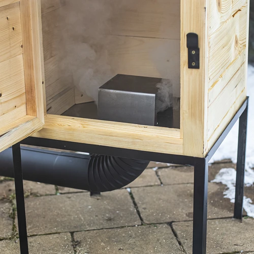 Дървена пушилня 60 см, с огнище - 8
