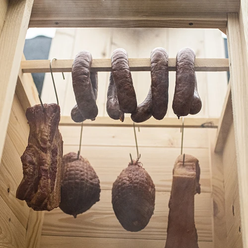 Дървена пушилня 60 см, с огнище - 11