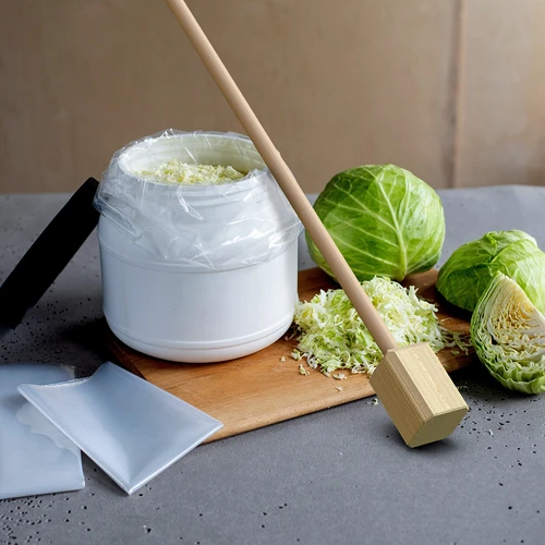 Дървена трамбовка/чукалка за зеле 78 см - 3