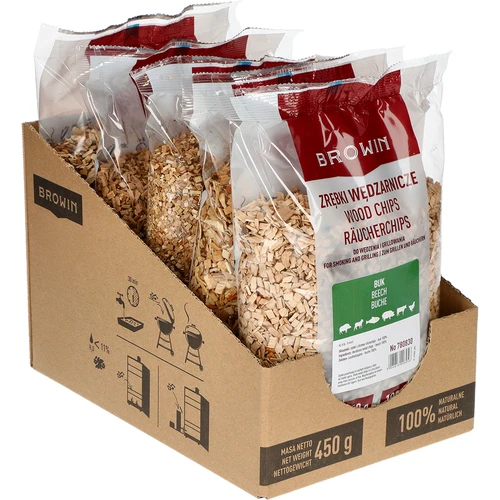 Дървесен чипс за опушване/гриловане, бук, 450 г, кл. 8 - 2