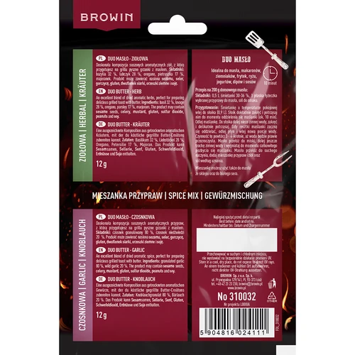 Duo Masło - чеснова и билкова подправка 2 в 1, 2 x 12 g - 2