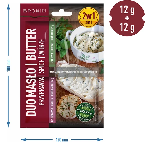 Duo Masło - чеснова и билкова подправка 2 в 1, 2 x 12 g - 4