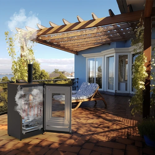 Електрическа пушилня - dragON с генератор на дим, цифрова, 65 л - 32