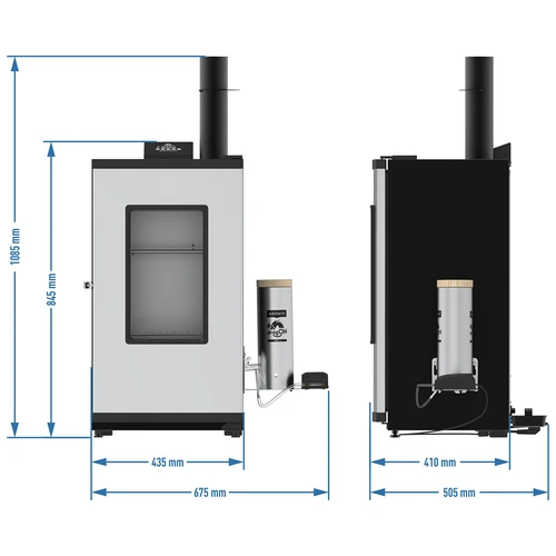 Електрическа пушилня - dragON с генератор на дим, цифрова, 65 л - 8