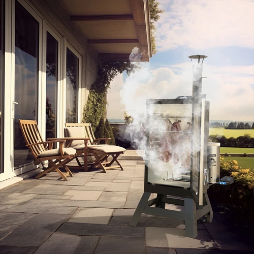 Електрическа пушилня dragON с мобилна основа и почистваща течност - 30