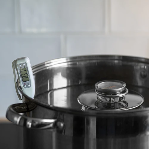 Електронен кухненски термометър (-50°C до +300°C) с калъф, бял - 3