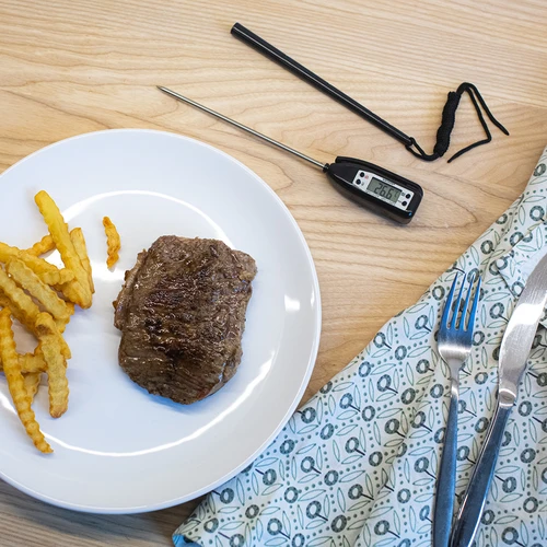 Електронен кухненски термометър (-50°C до +300°C) с калъф, черен - 5