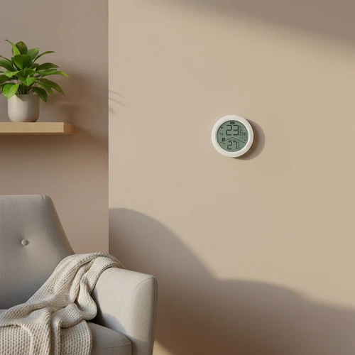 Електронен термометър Soens – с външен сензор, кръгъл, бял - 8