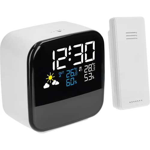 Електронна метеорологична станция Soens – с безжичен сензор, будилник и лампа