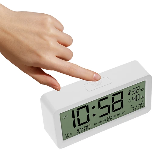 Електронна метеостанция Soens – бяла, с часовник и календар - 3