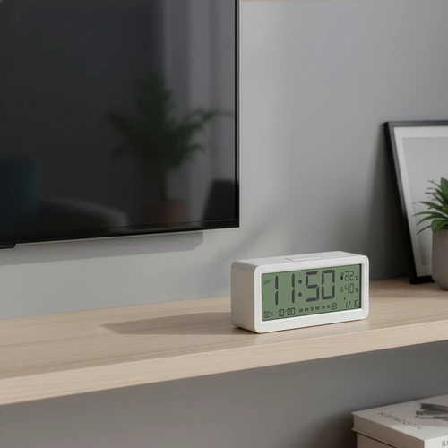 Електронна метеостанция Soens – бяла, с часовник и календар - 9