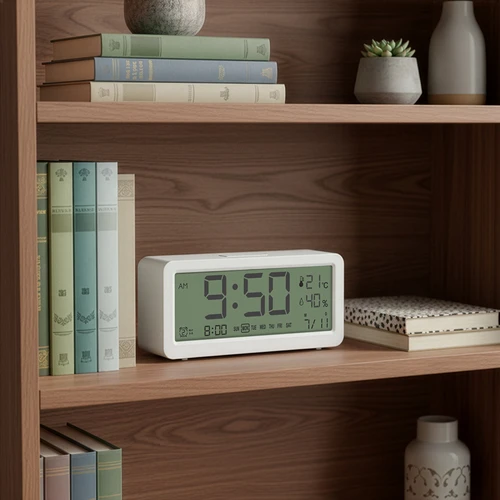 Електронна метеостанция Soens – бяла, с часовник и календар - 8