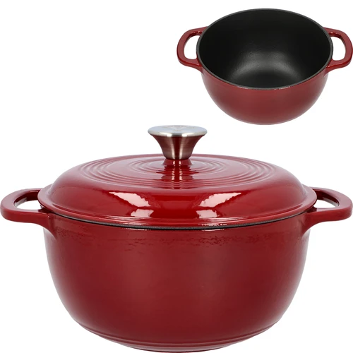 Емайлирана чугунена тенджера – бордо, 4 л