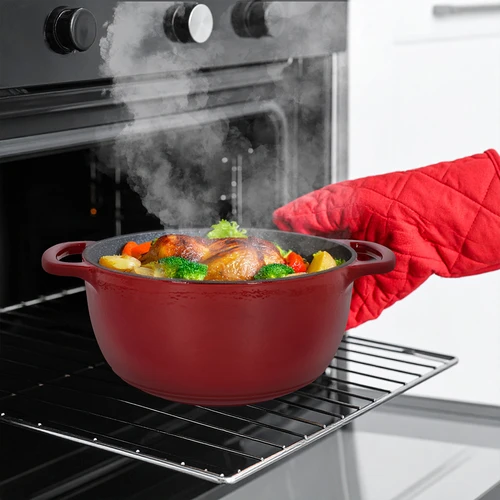 Емайлирана чугунена тенджера – бордо, 4 л - 8