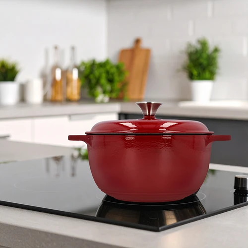 Емайлирана чугунена тенджера – бордо, 4 л - 9