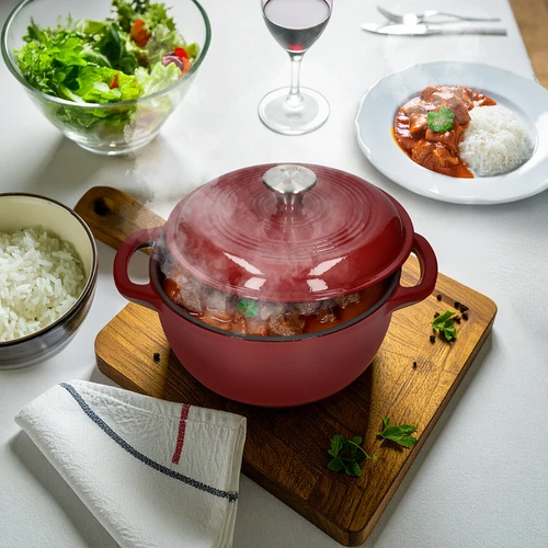 Емайлирана чугунена тенджера – бордо, 4 л - 7