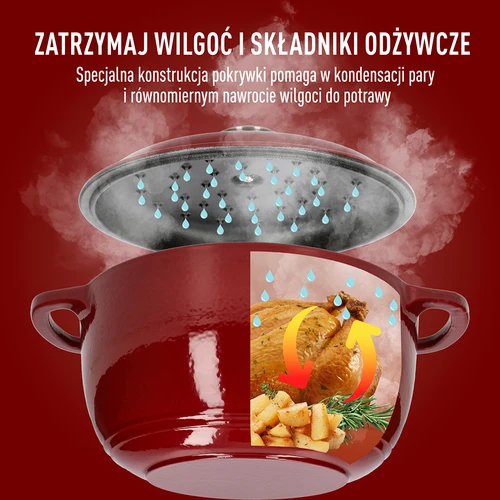 Емайлирана чугунена тенджера – бордо, 4 л - 6