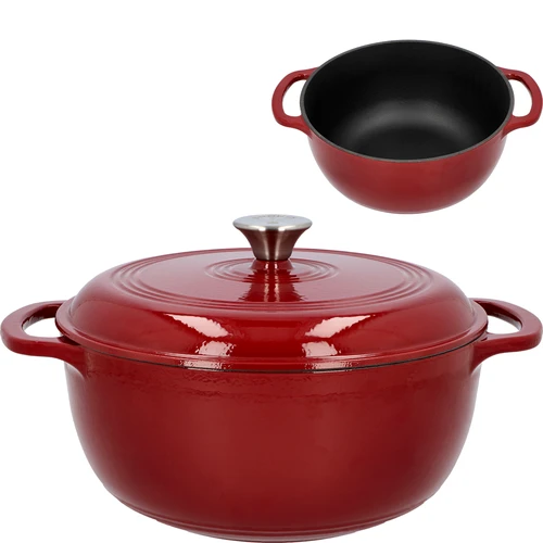 Емайлирана чугунена тенджера - бордо, 5,8 л