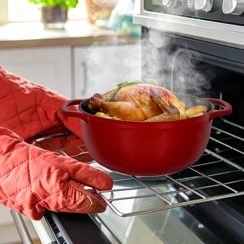 Емайлирана чугунена тенджера - бордо, 5,8 л - 8