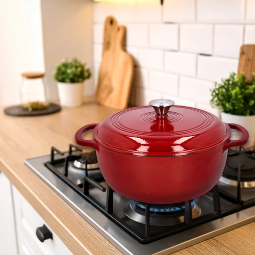 Емайлирана чугунена тенджера - бордо, 5,8 л - 9