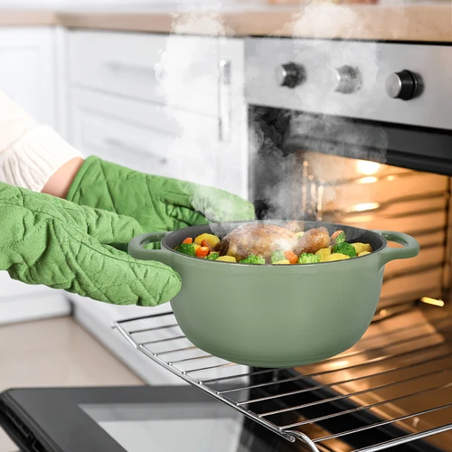 Емайлирана чугунена тенджера - цвят салвия, 4 L - 8