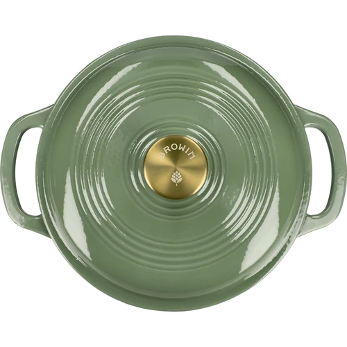 Емайлирана чугунена тенджера - цвят салвия, 4 L - 3