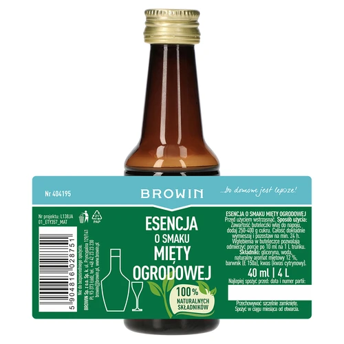 Есенция с вкус на градинска мента за 4 л, 40 мл - 4