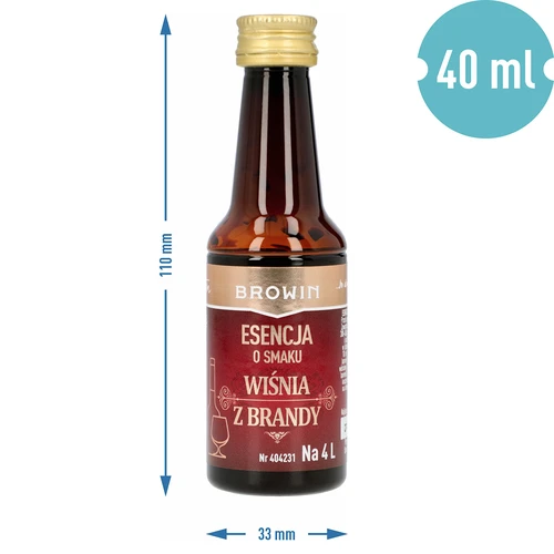 Есенция с вкус на Вишна с бренди, 40 ml - за 4 L - 6
