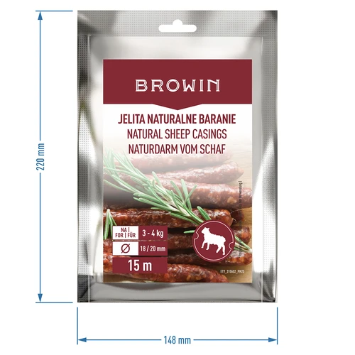 Естествени овчи черва – калибър 18/20 мм, 15 м - 5