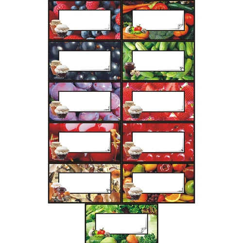 Етикети за домашни консерви 84 мм/46 мм, самозалепващи, 30 бр.