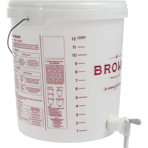 Ферментационен съд 15 л с капак и кранче - 5