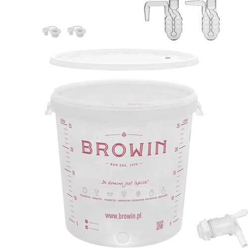 Ферментационен съд 30 л с капак и кранче