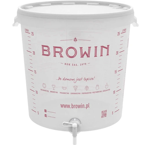 Ферментационен съд 30 л с капак и кранче - 2