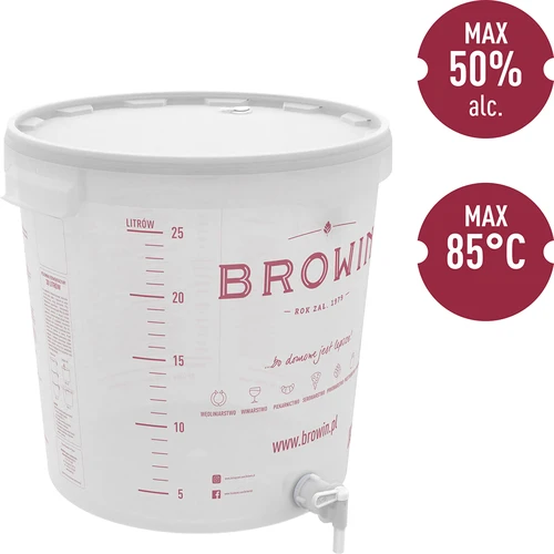 Ферментационен съд 30 л с капак и кранче - 4