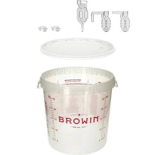 Ферментационен съд 30 L с печат и 3 водни клапи - 3