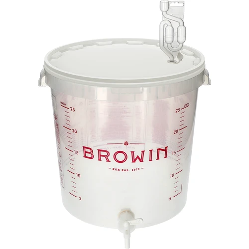 Ферментационен съд 30L с печат, кранче и 3 водни затвора