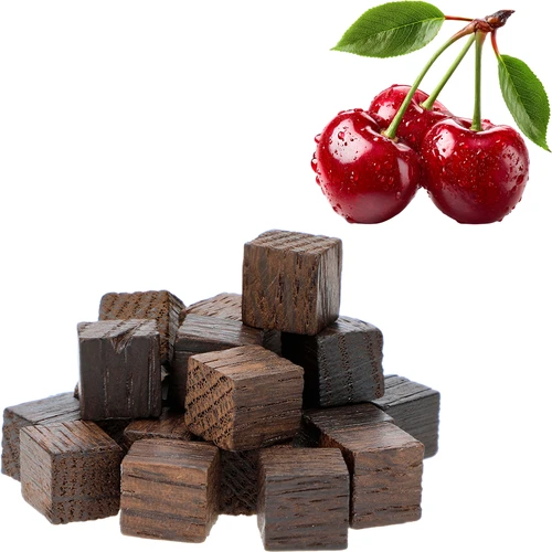 Френски дъбови кубчета, силно препечени, ароматизирани - Череша, 20g - 3