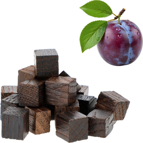 Френски дъбови кубчета, силно препечени, ароматизирани - слива, 20g - 3