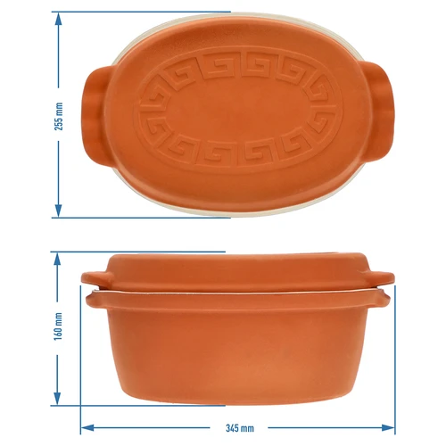 Глазиран римски съд 4,5 L (меандри) - 9