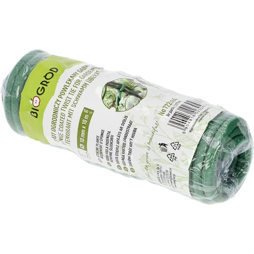 Градинска тел с гъбесто покритие, зелена, 10 m, Ø 10 mm - 6