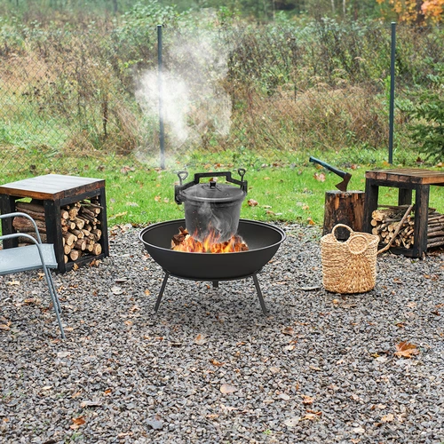 Градинско огнище с решетка, Ø55 cm, кръгло, купа - 11