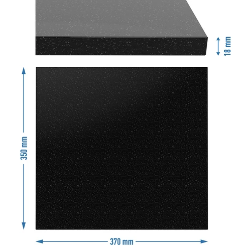 Гранитен правоъгълен камък за пица 37 x 35 см - 8