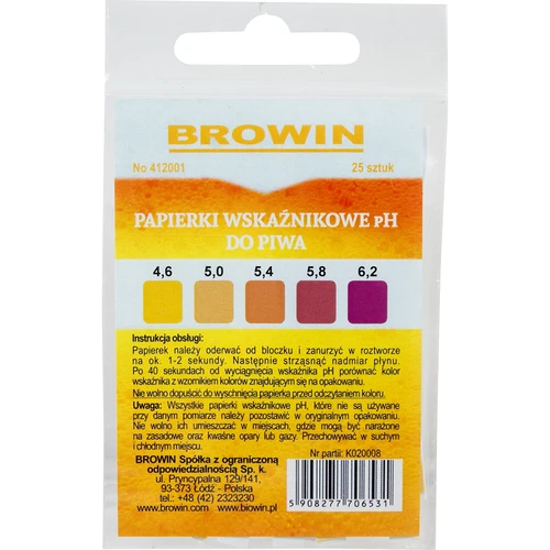 Индикаторни pH лентички за бира - лакмусови