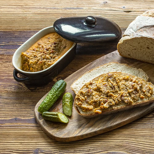 Каменина - гърне за свинска мас, продълговато с капак 0,75 л - 4